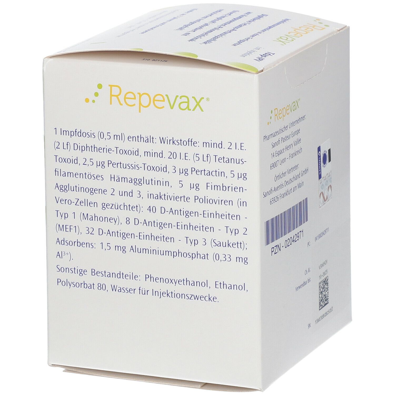 REPEVAX® Injektionssuspension In Einer Fertigspritze 20x1 St Mit Dem E ...