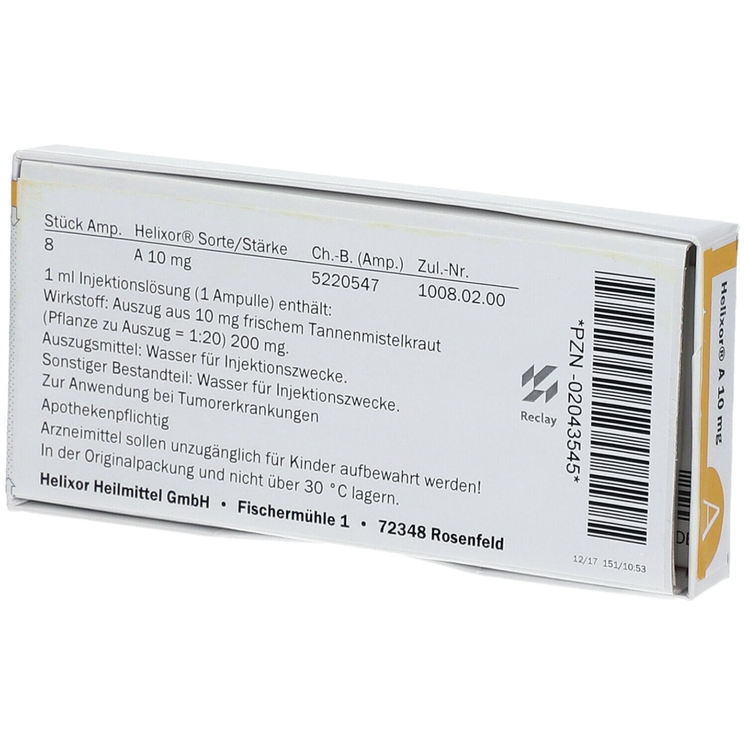 Helixor® A 10 Mg 8 St - SHOP APOTHEKE