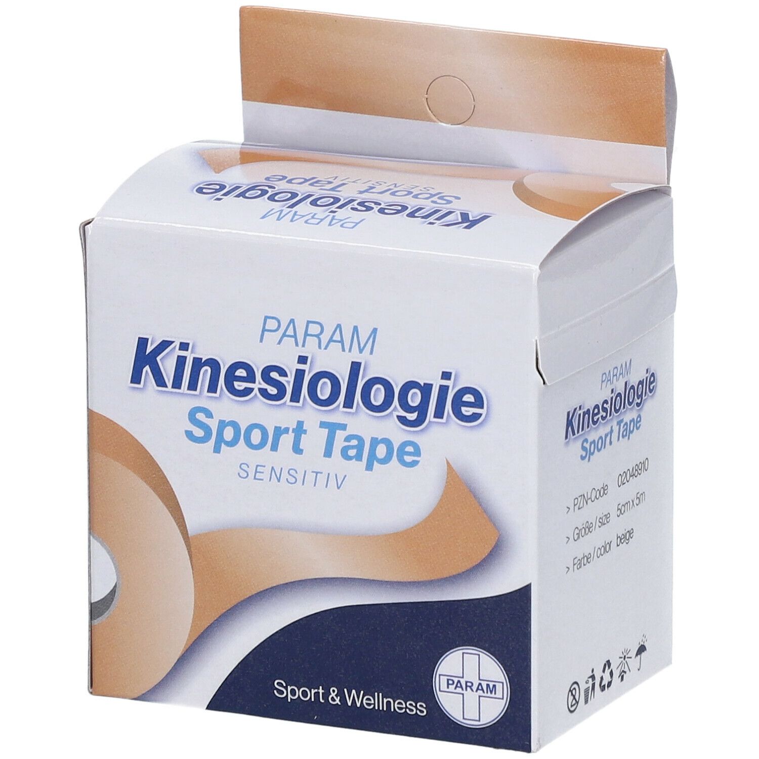 PARAM Kinesiologie Sport Tape 5 cm x 5 m beige