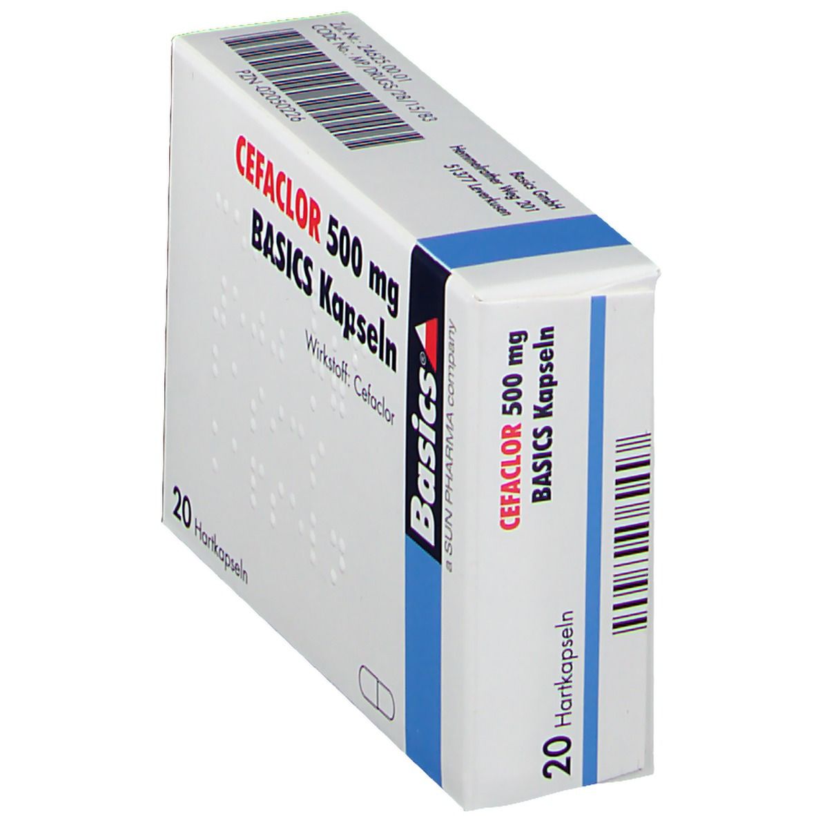 Cefaclor 500 mg Basics Hartkapseln 20 St