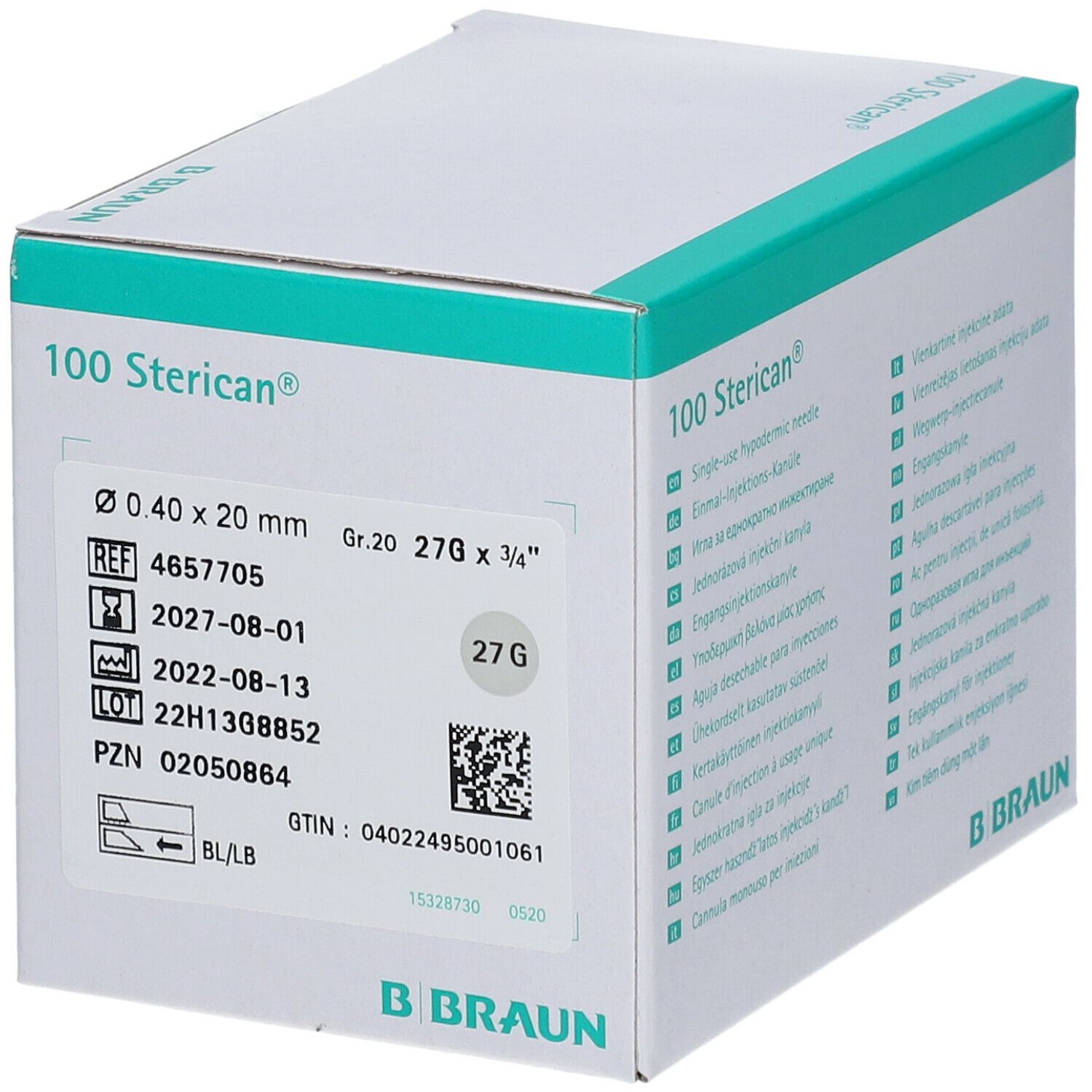 Sterican® Standardkanüle Gr. 17 G24 x 1 Zoll 0,55 x 25 mm lila