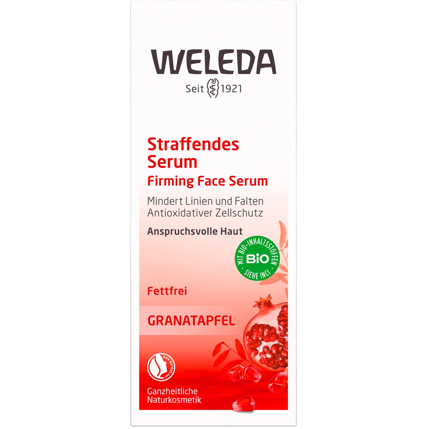 Weleda Serum Granatapfel - hautstraffend & feuchtigkeitsspendend.Verbesserte Elastizität. Fettfrei