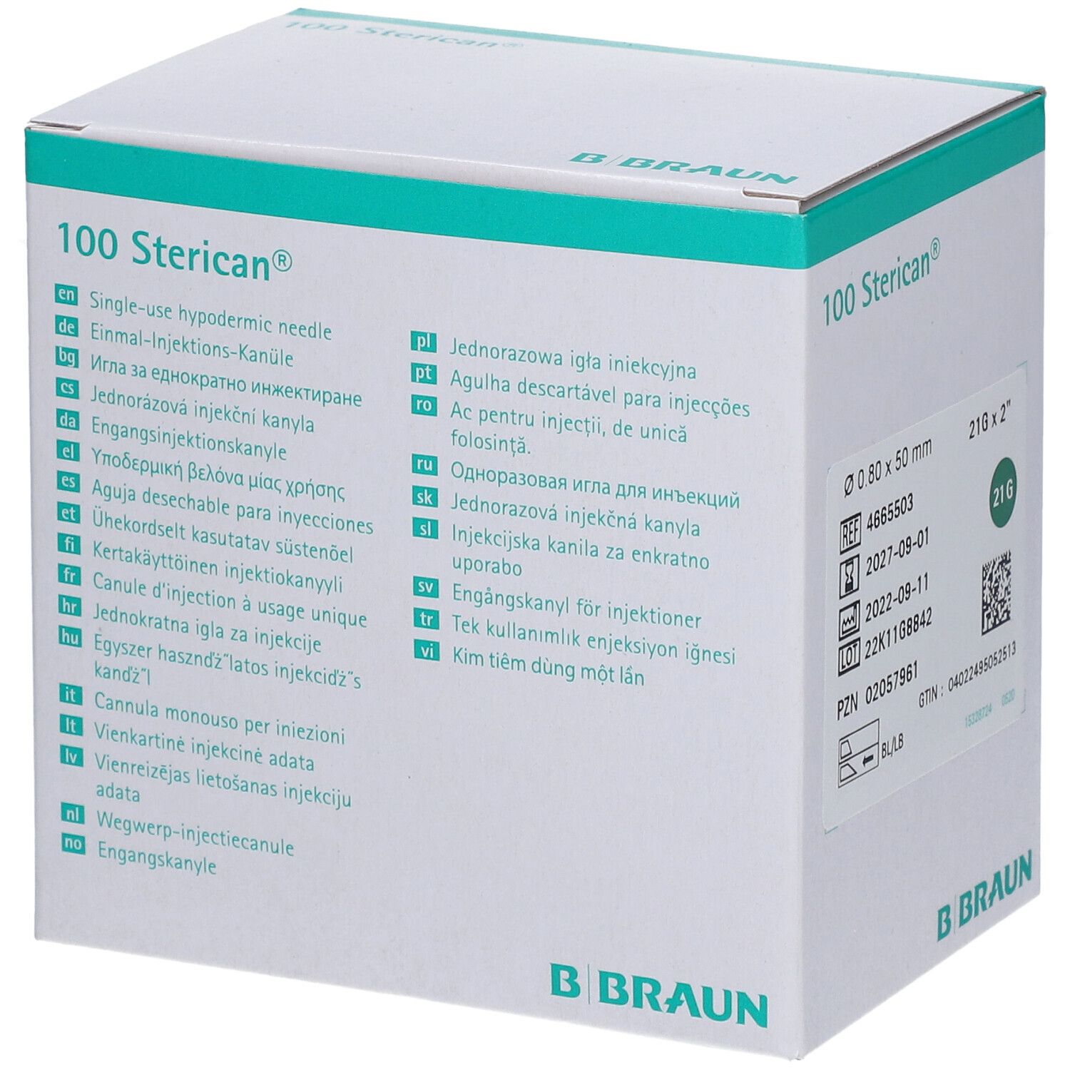 Sterican® Intramuskulär G21 x 2 Zoll 0,8 x 50 mm grün