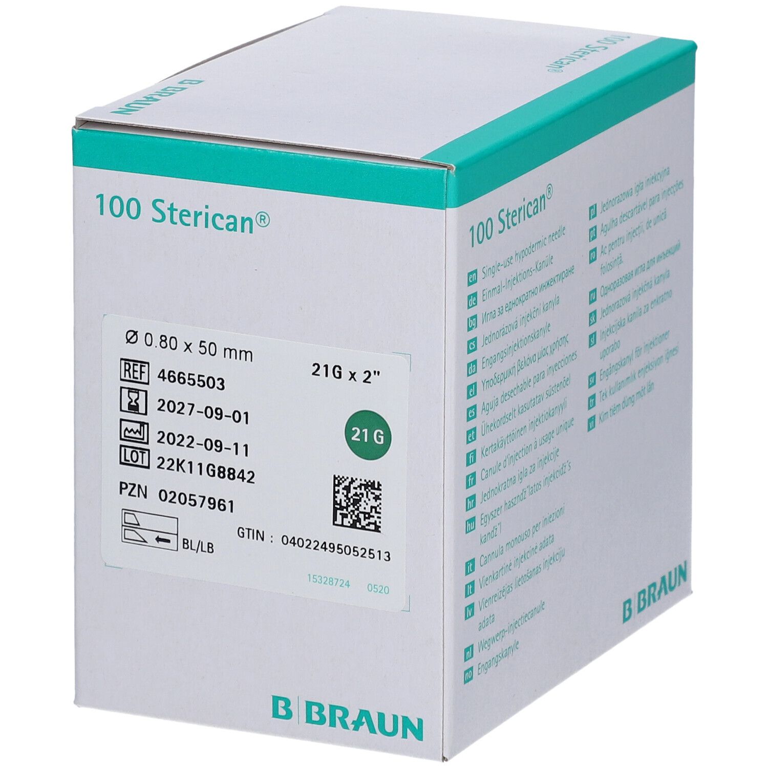 Sterican® Intramuskulär G21 x 2 Zoll 0,8 x 50 mm grün