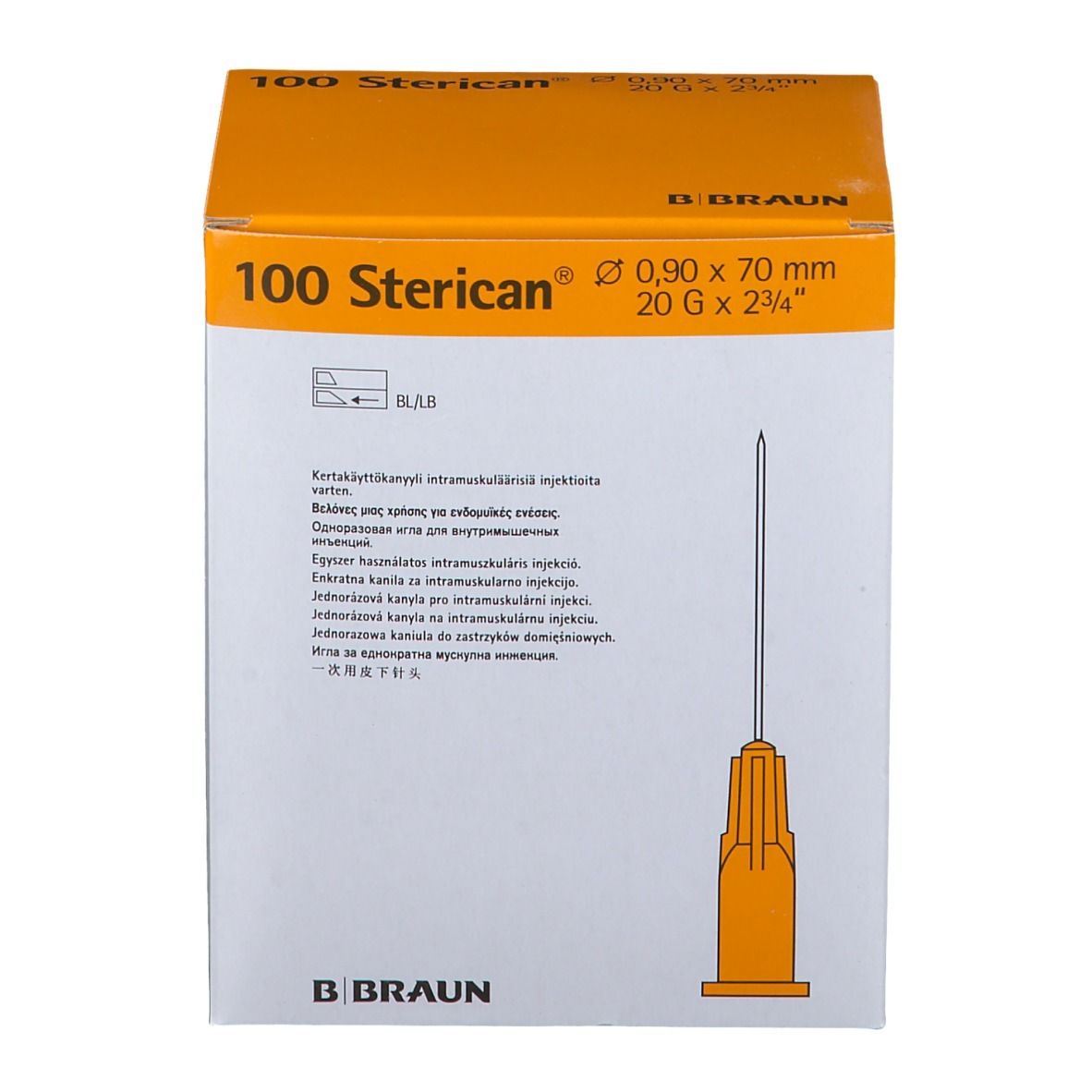 Sterican® Tief-Intramuskulär G20 x 2 3/4 Zoll gelb