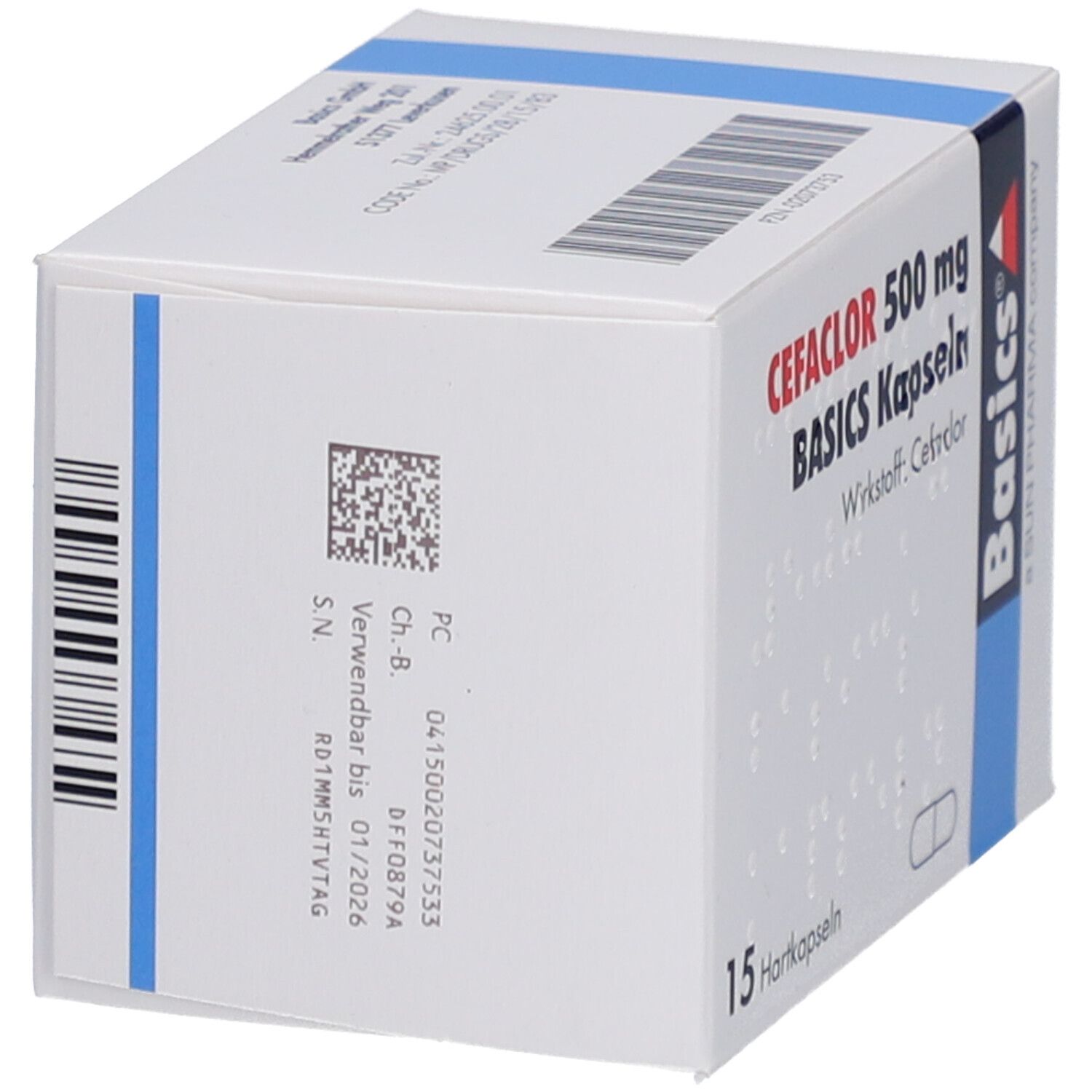 Cefaclor 500 mg Basics Hartkapseln 15 St