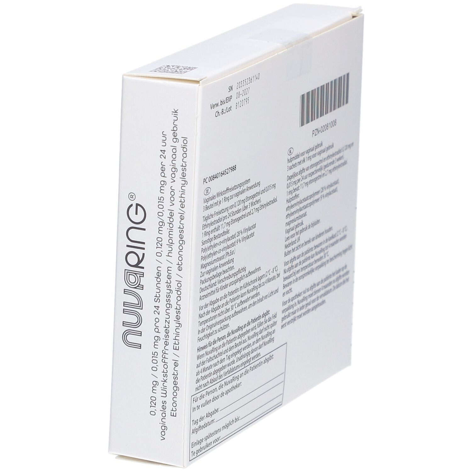 NuvaRing® 0,120 mg/0,015 mg pro 24 Stunden