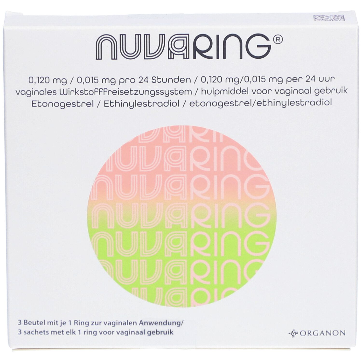 NuvaRing® 0,120 mg/0,015 mg pro 24 Stunden