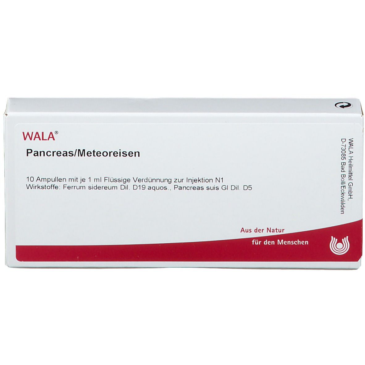 WALA® Pancreas-Meteoreisen Ampullen