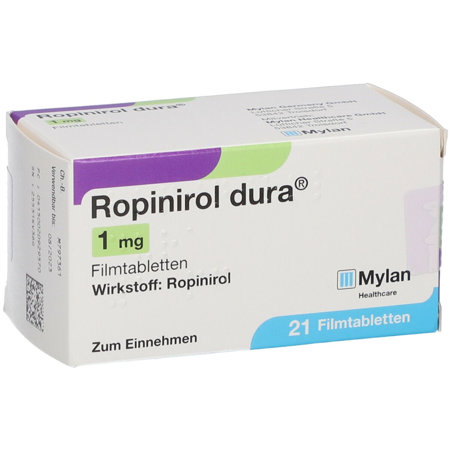 Ropinirol dura® 1 mg