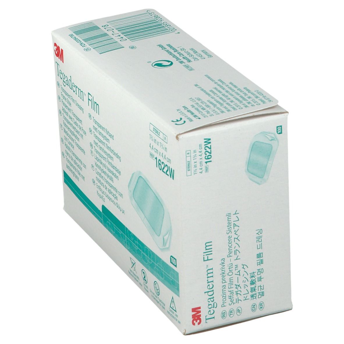 Tegaderm 3M Film 4,4x4,4 cm 1622W 100 St Pflaster