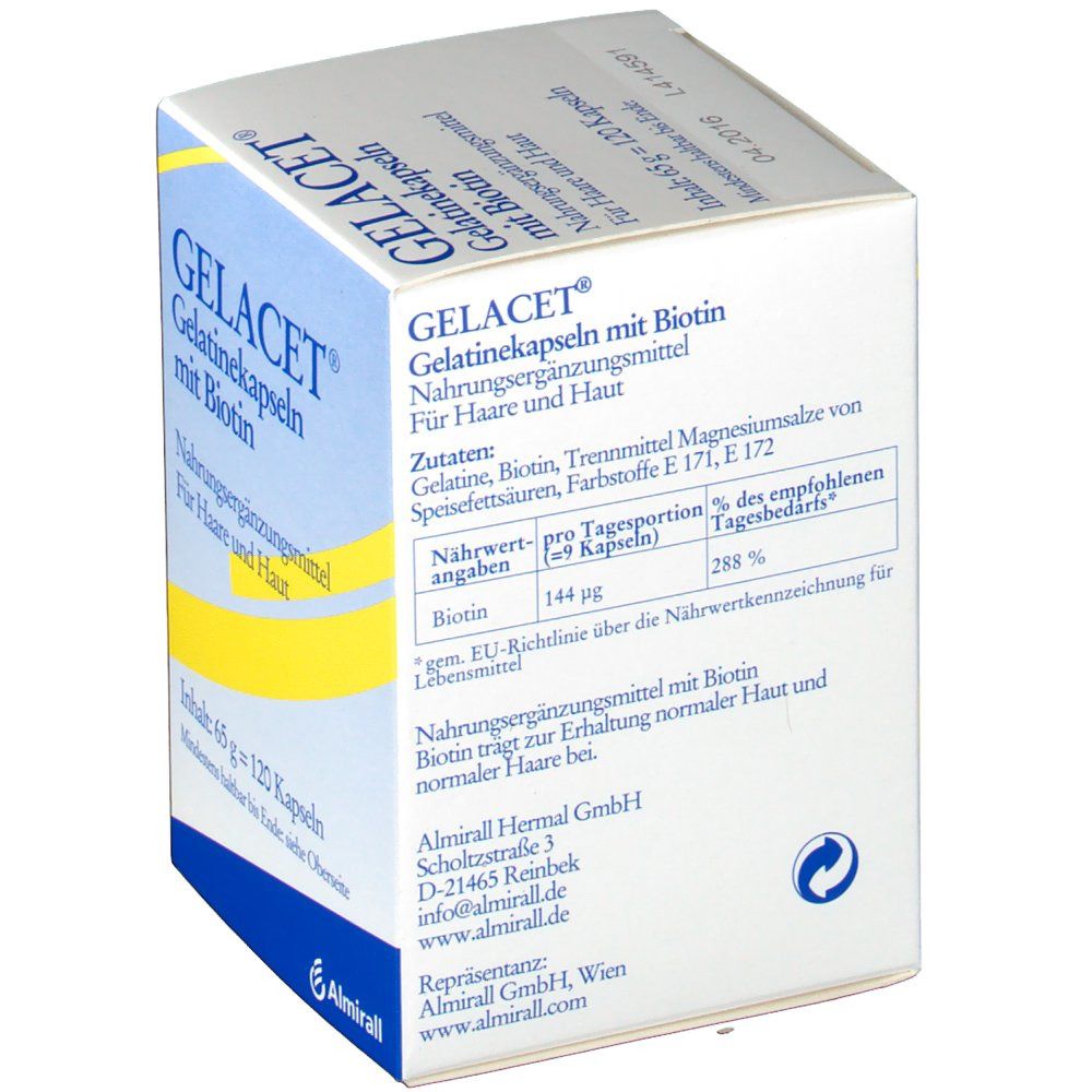 Gelacet® Gelatinekapseln mit Biotin