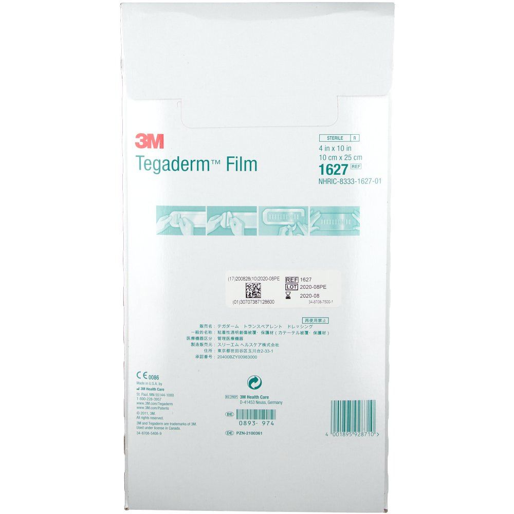 Tegaderm 3M Film 10x25 cm 1627 20 St Pflaster