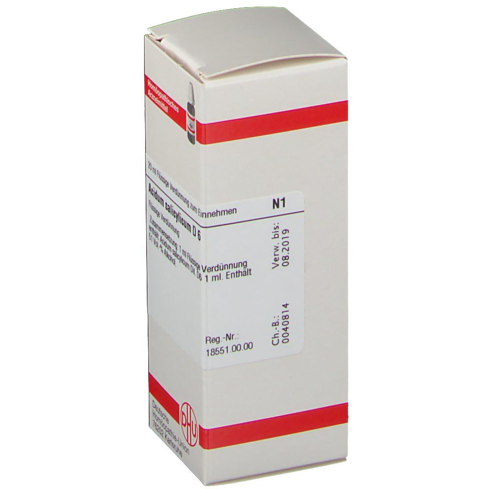 Acidum Salicylicum D 4 Dilution 20 ml