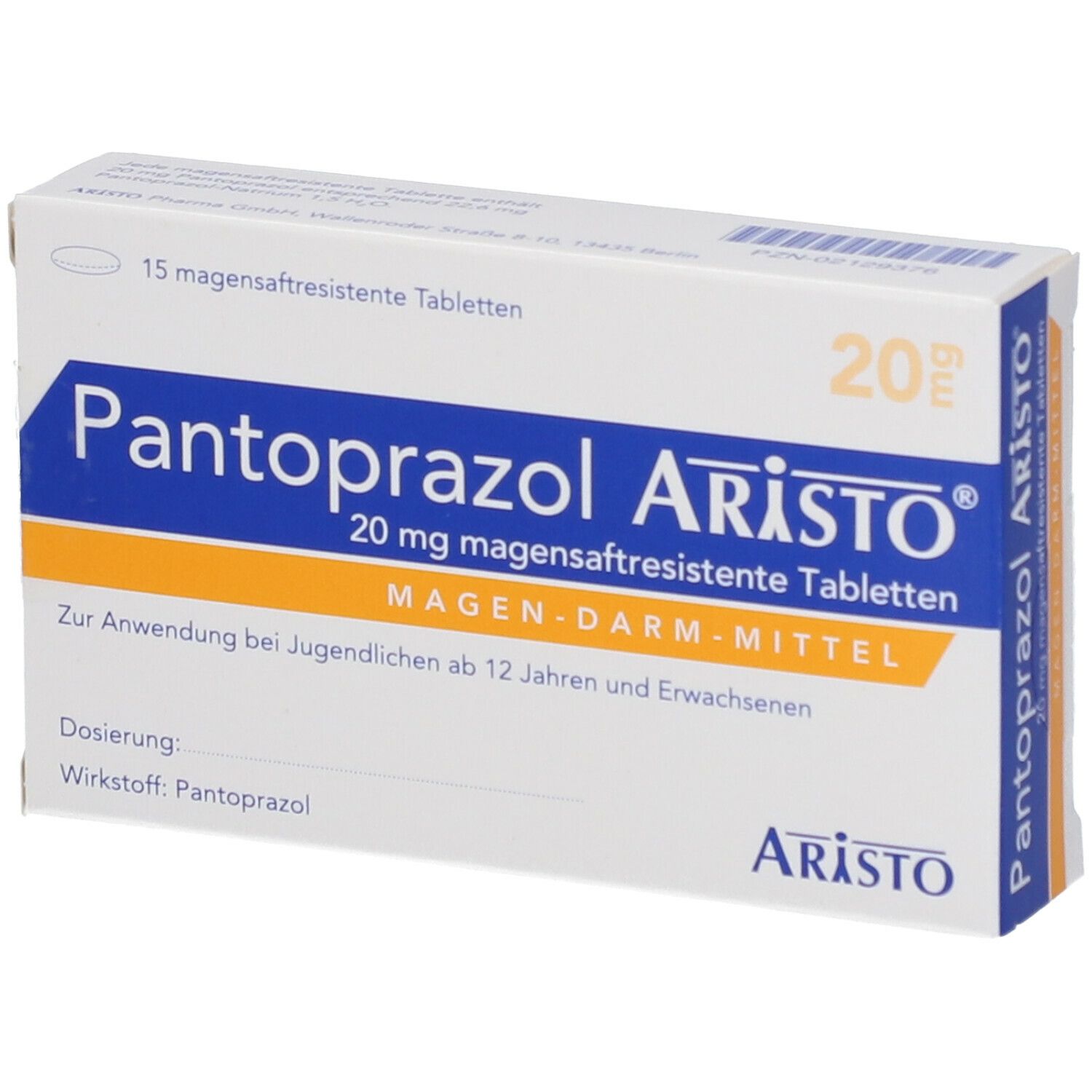 Pantoprazol Aristo® 20 Mg 15 St Mit Dem E Rezept Kaufen Shop Apotheke