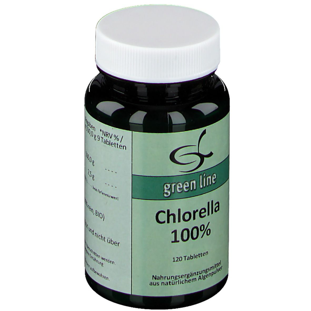 green line NUTRITHEKE Chlorella 100%