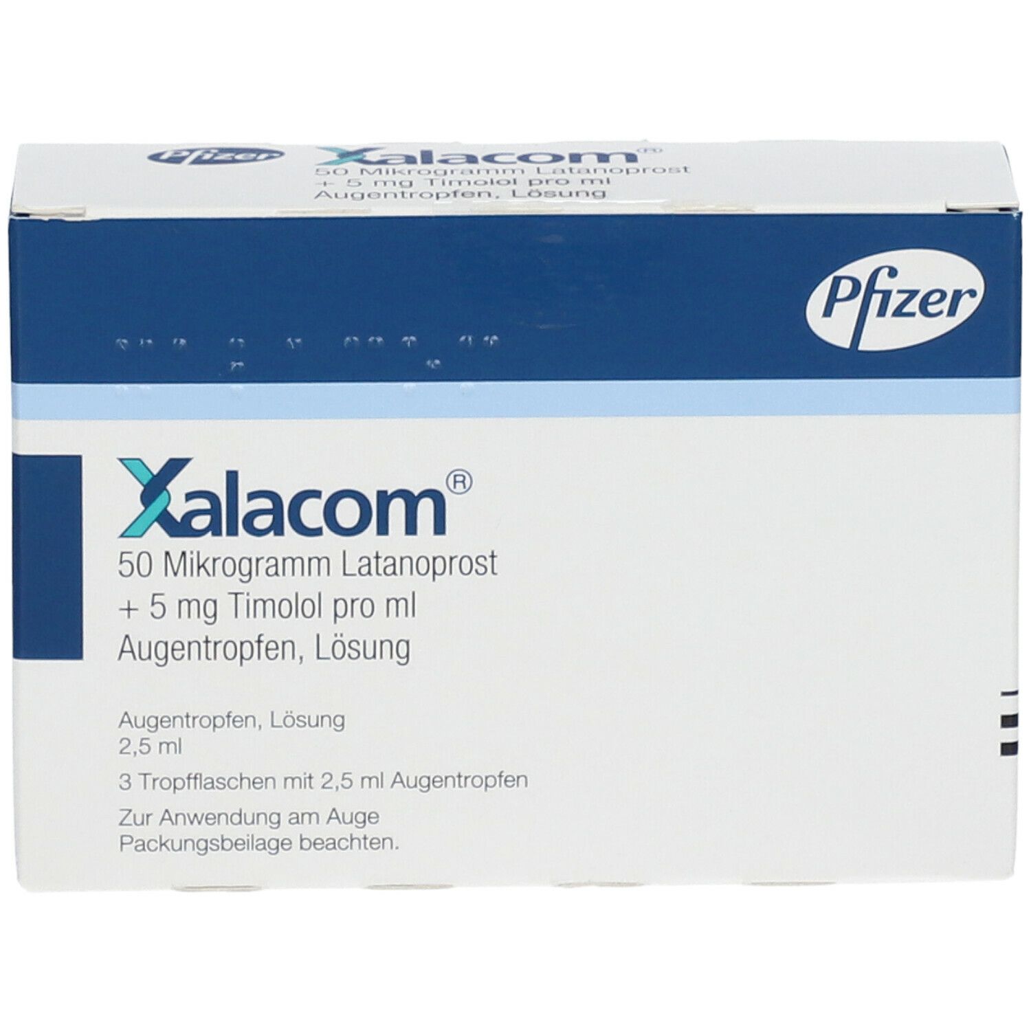 Xalacom® 50 µg Latanoprost + 5 mg Timolol pro ml