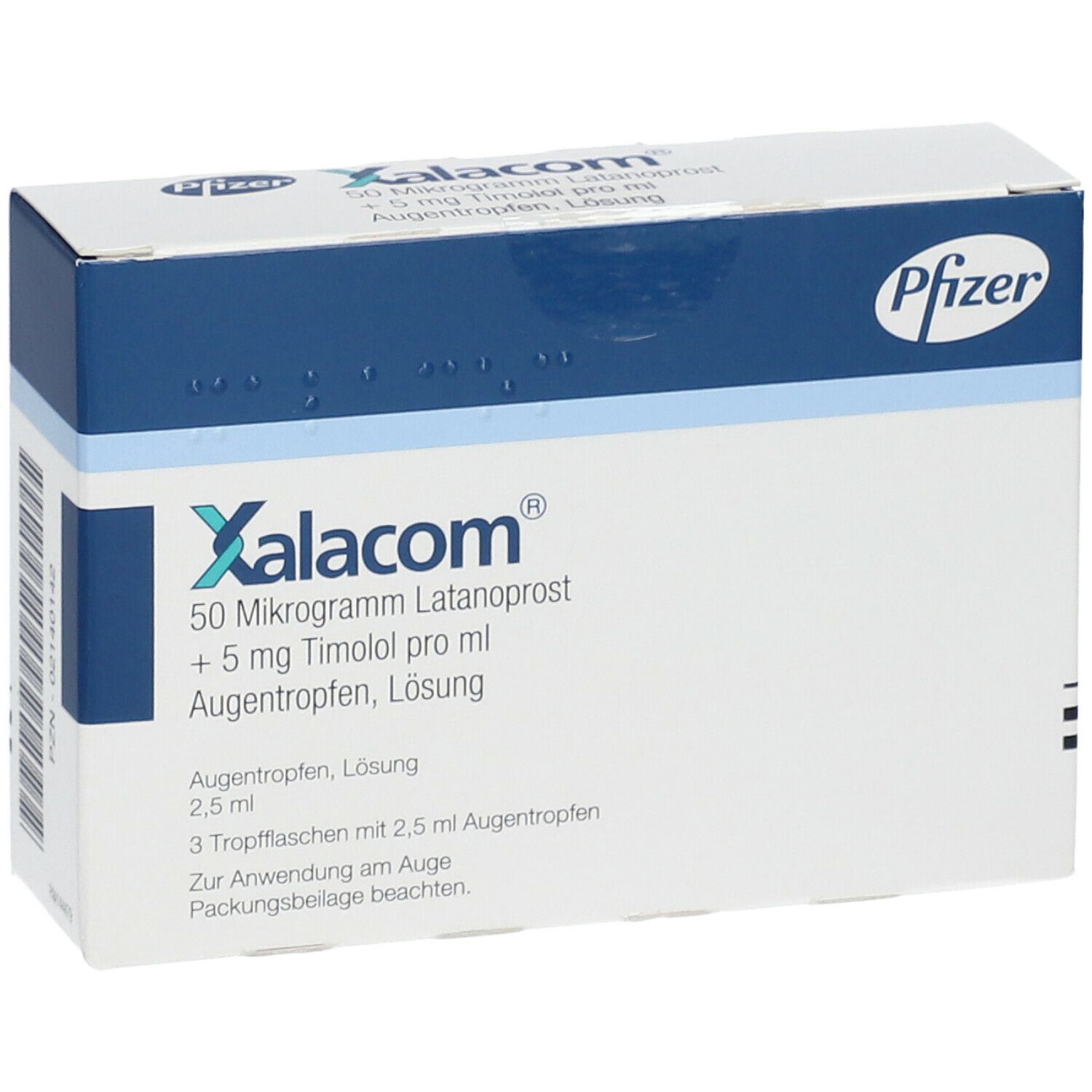 Xalacom® 50 µg Latanoprost + 5 mg Timolol pro ml
