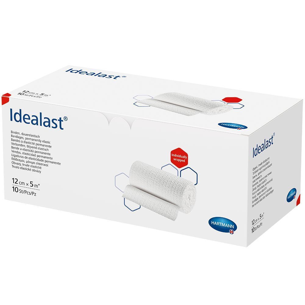 Idealast® Idealbinde 12 cm x 5 m mit Verbandklammern