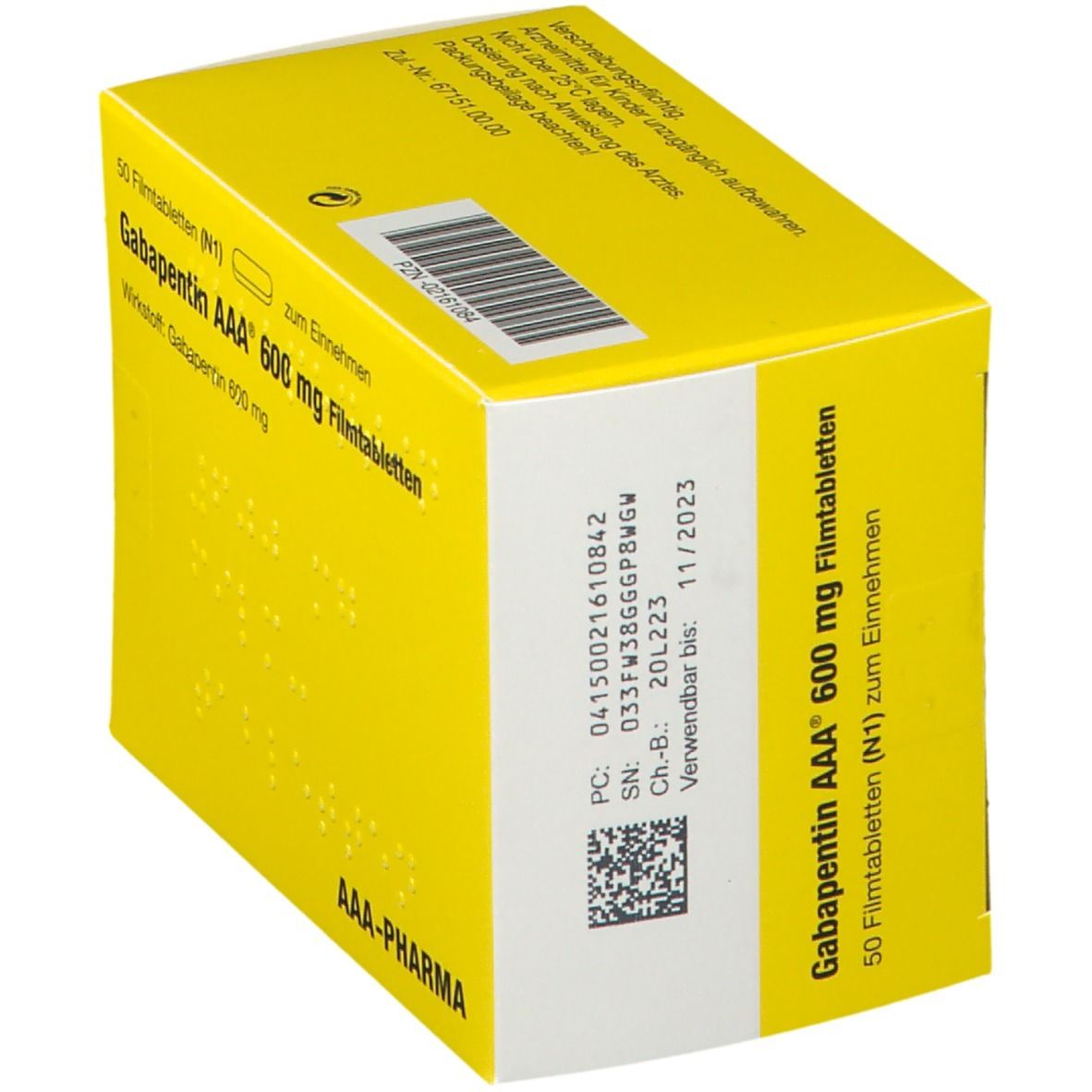 Gabapentin AAA 800 mg Filmtabletten 50 St