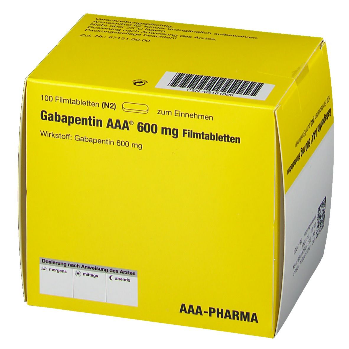 Gabapentin AAA® 600Mg