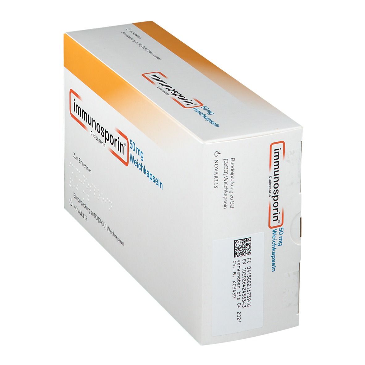 Immunosporin 50 mg Weichkapseln 90 St