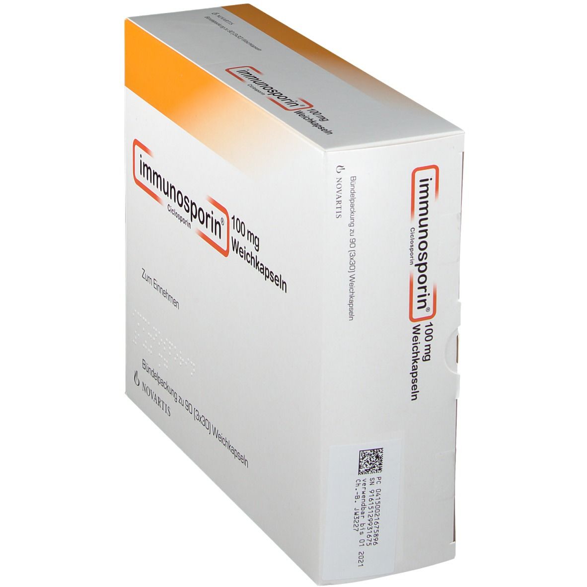 Immunosporin 100 mg Weichkapseln 90 St