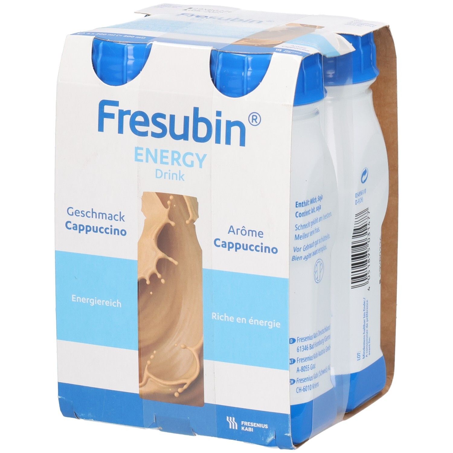 Fresubin Energy Drink Cappuccino Trinkflasche 4x200 ml Lösung