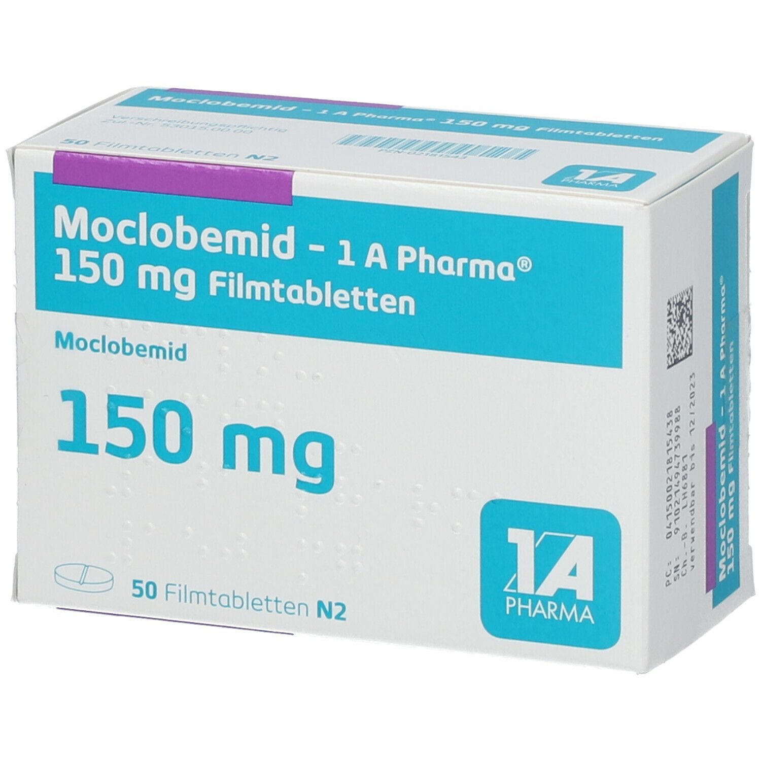 Moclobemid 150 mg-1A Pharma Filmtabletten 50 St