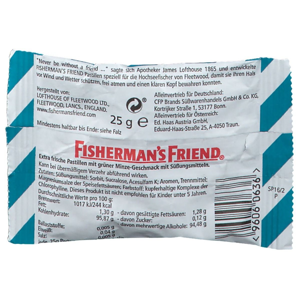 Fishermans Friend Spearmint ohne Zucker Pastillen