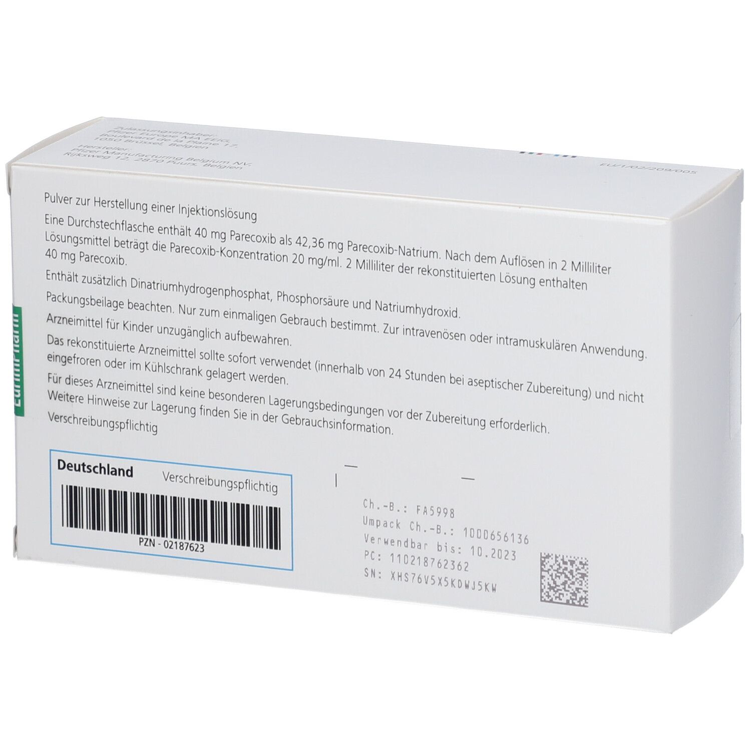 DYNASTAT 40 mg Plv.z.Herst.e.Injektionslösung 10 St mit dem E-Rezept ...