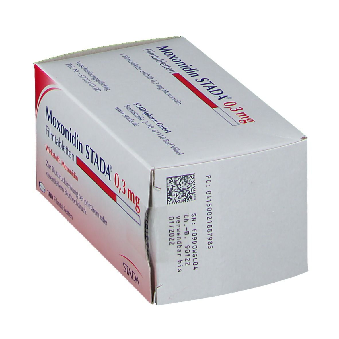 Moxonidin Stada 0,3 mg Filmtabletten 100 St