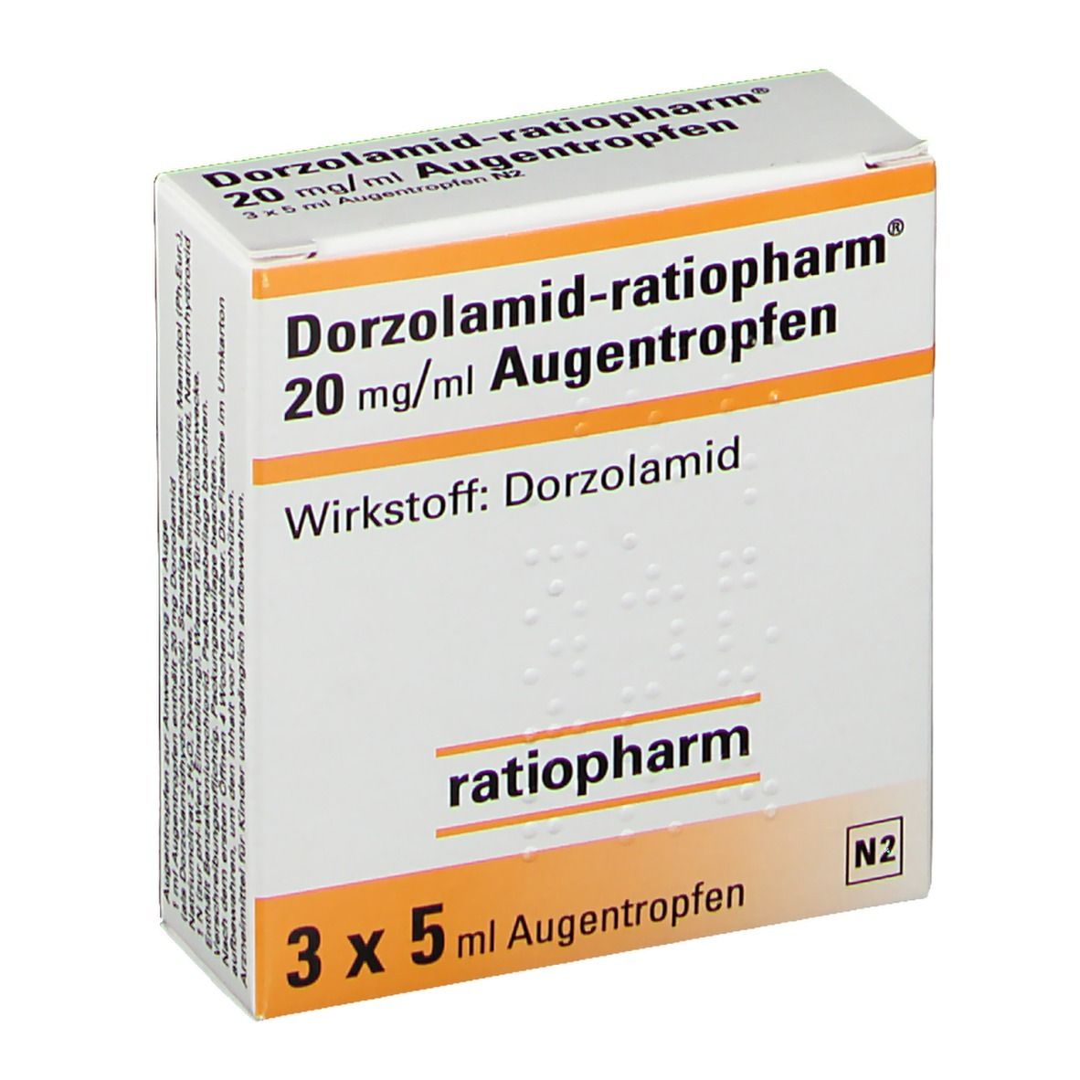 Dorzolamidratiopharm® 20 mg/ml 3x5 ml