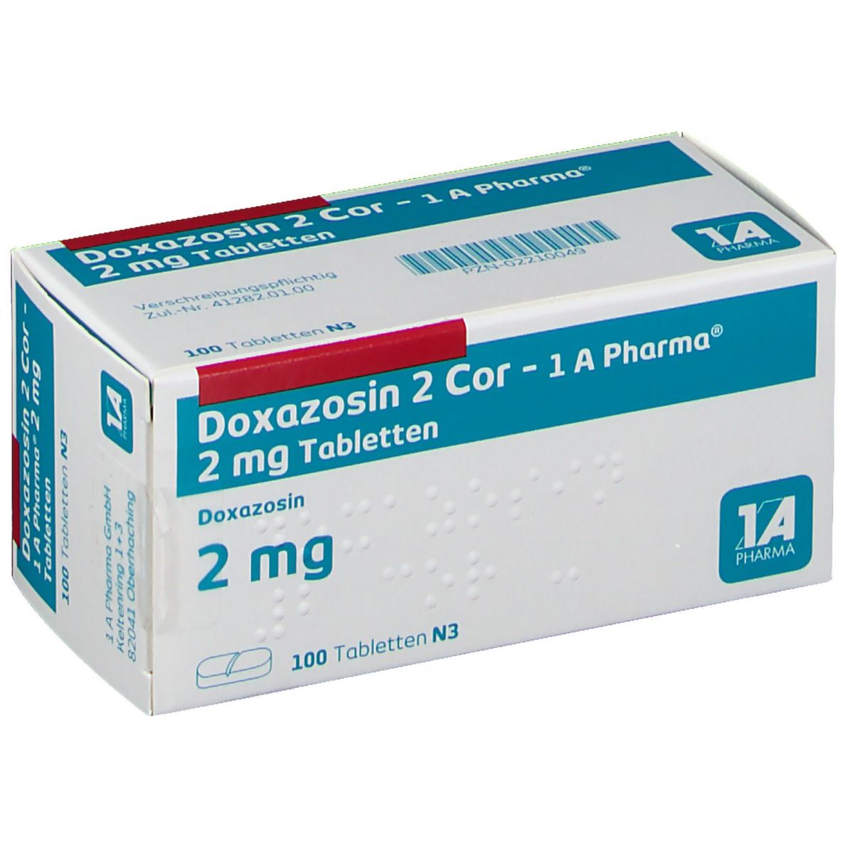 Doxazosin 2 Cor-1A Pharma Tabletten 100 St