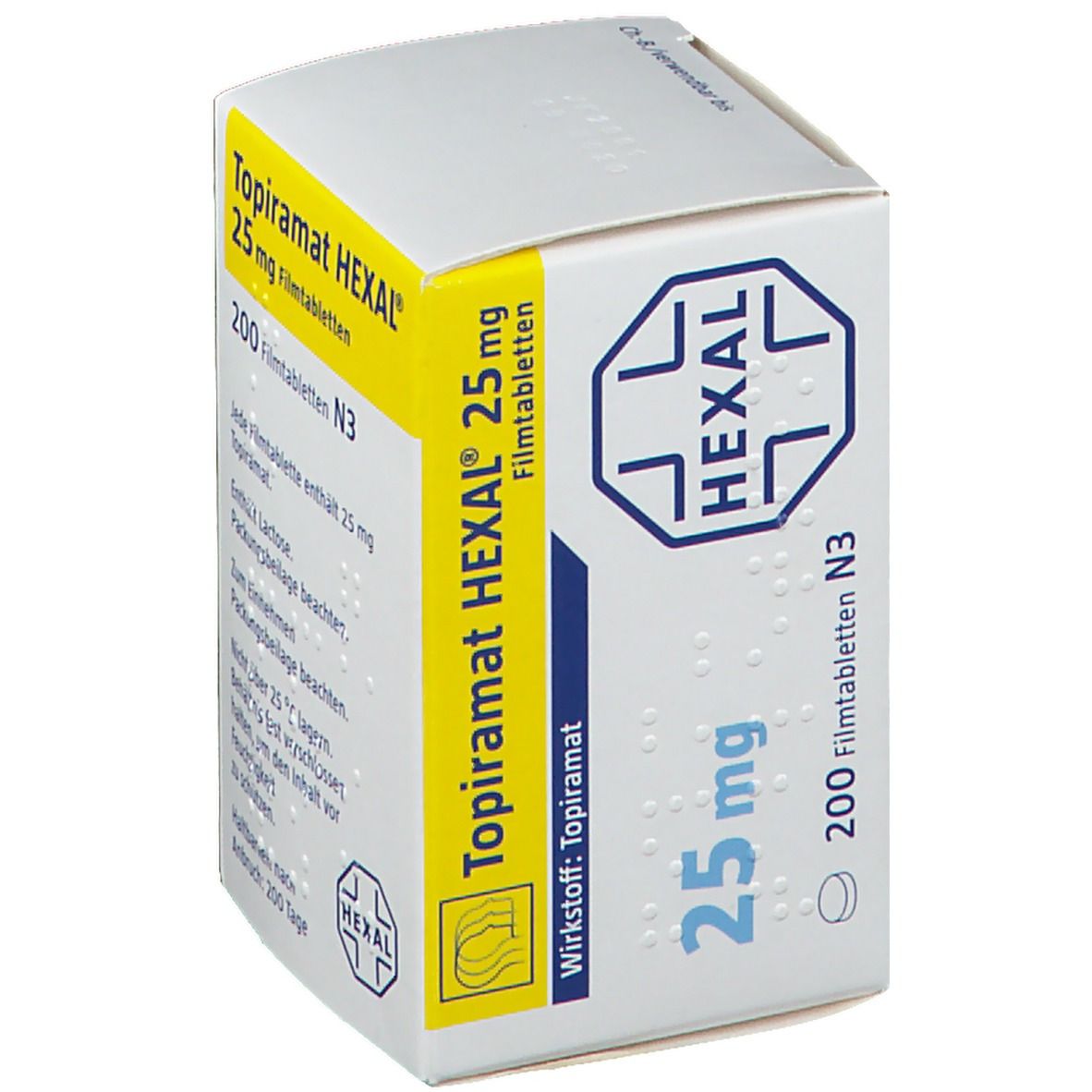 Topiramat Hexal 25 mg Filmtabletten 200 St