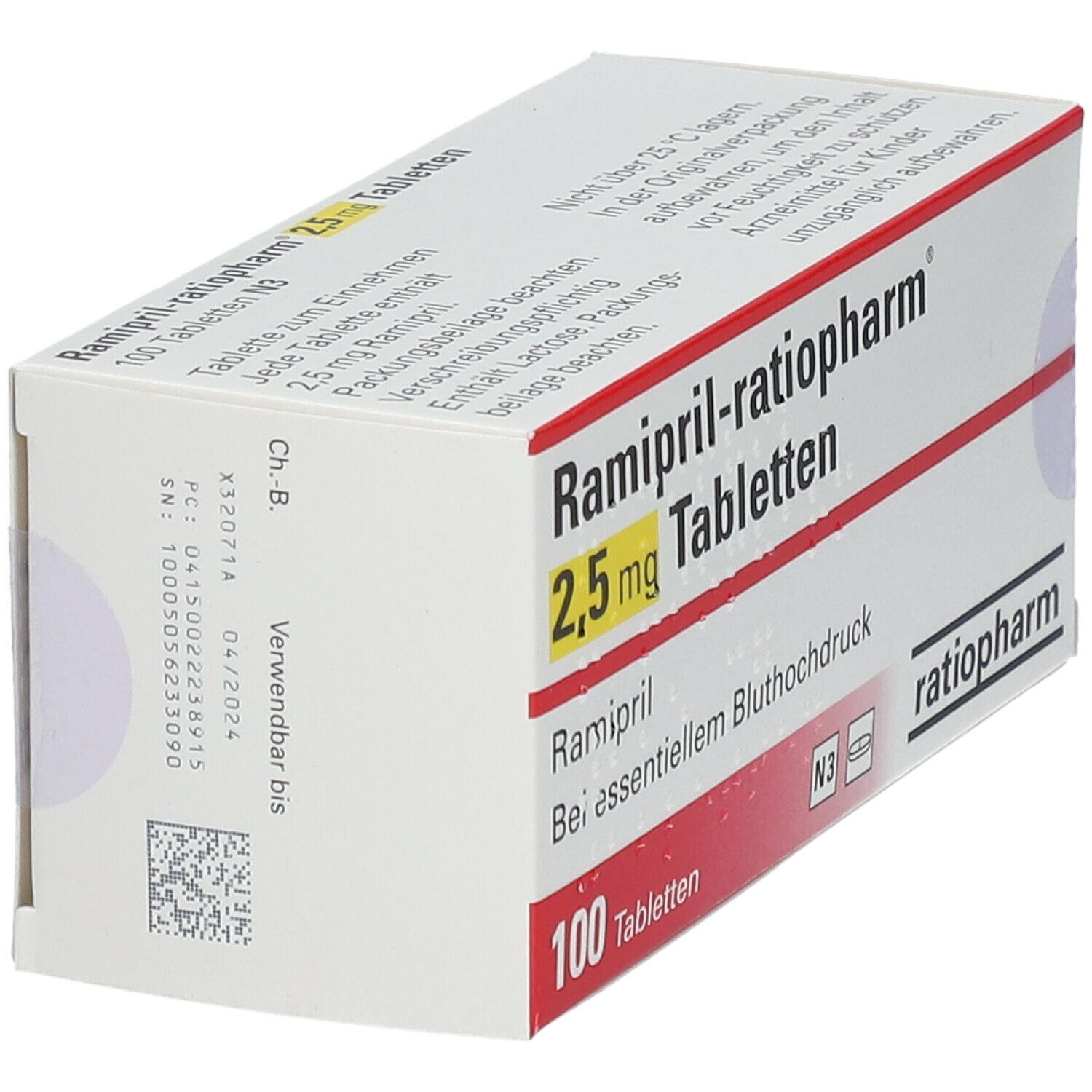 Ramipril-ratiopharm® 2,5 mg