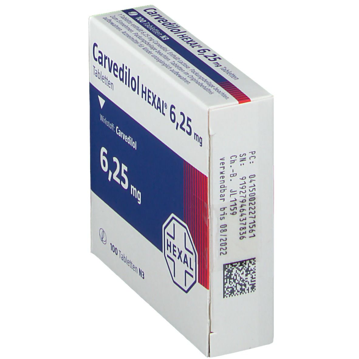 Carvedilol Hexal 25 mg Tabletten 100 St