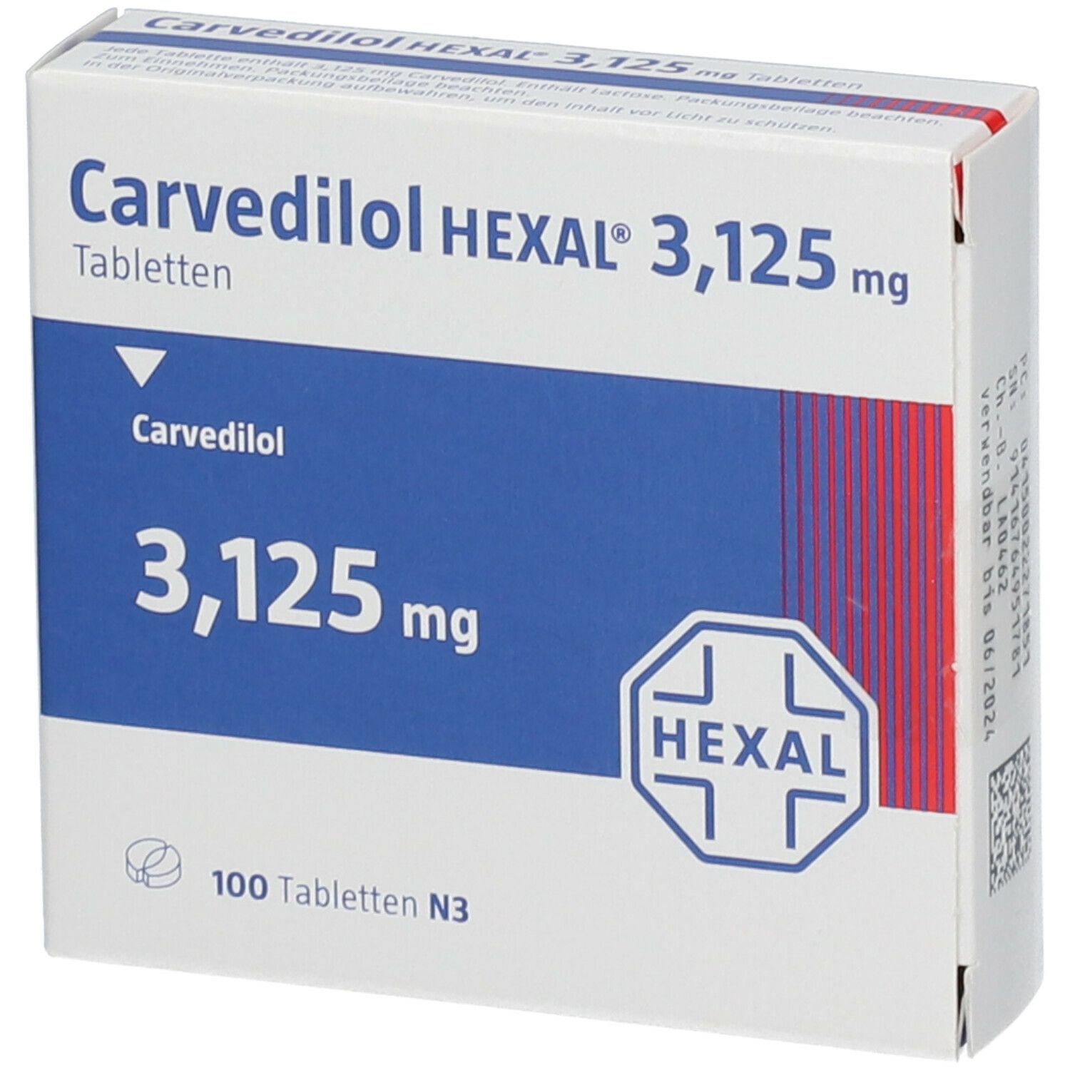 Carvedilol HEXAL® 3,125 mg