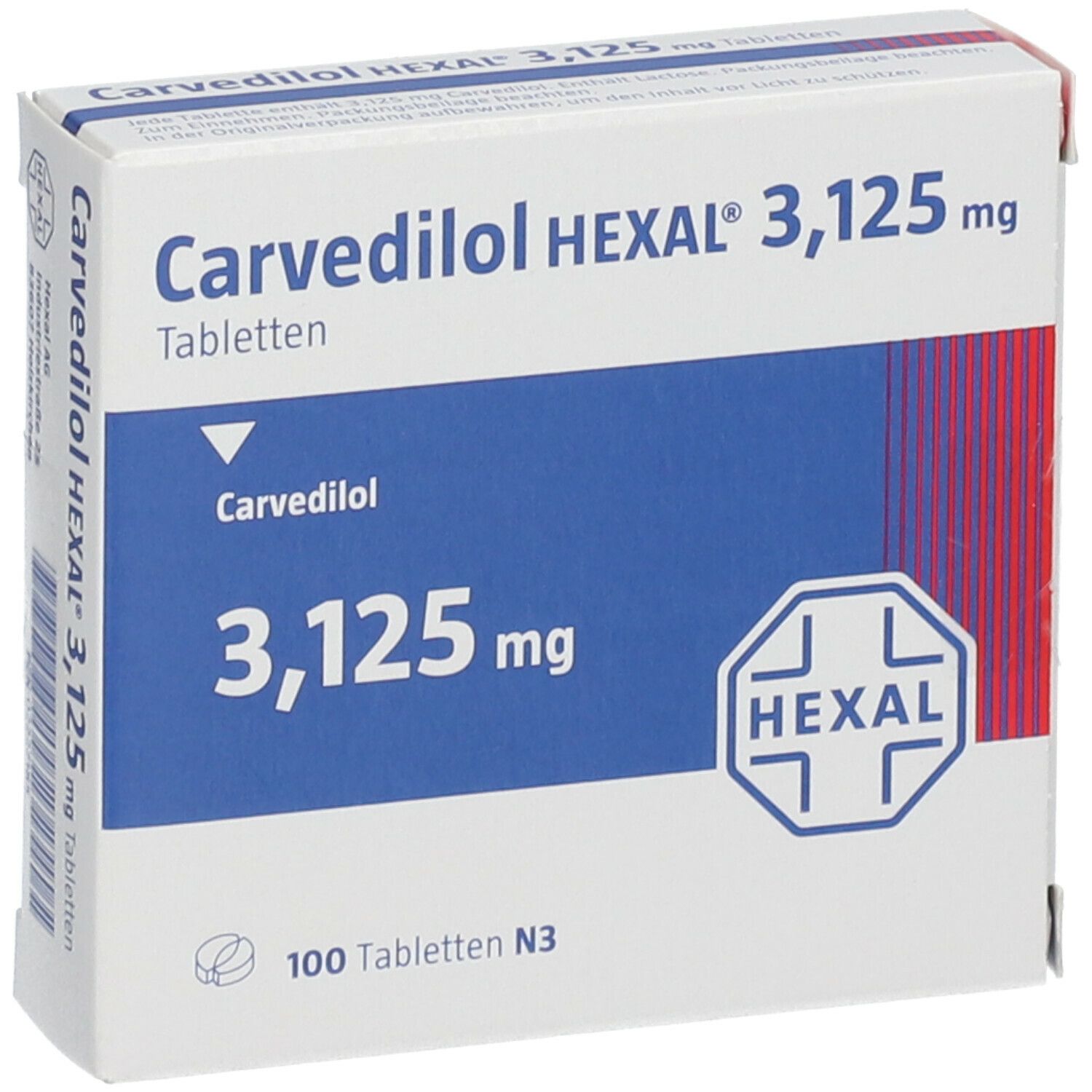 Carvedilol HEXAL® 3,125 mg