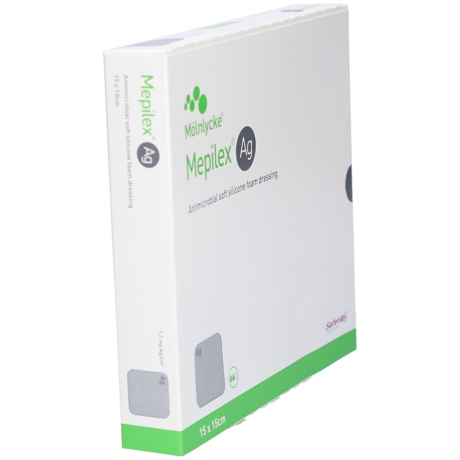 MEPILEX Ag Schaumverband 15x15 cm steril