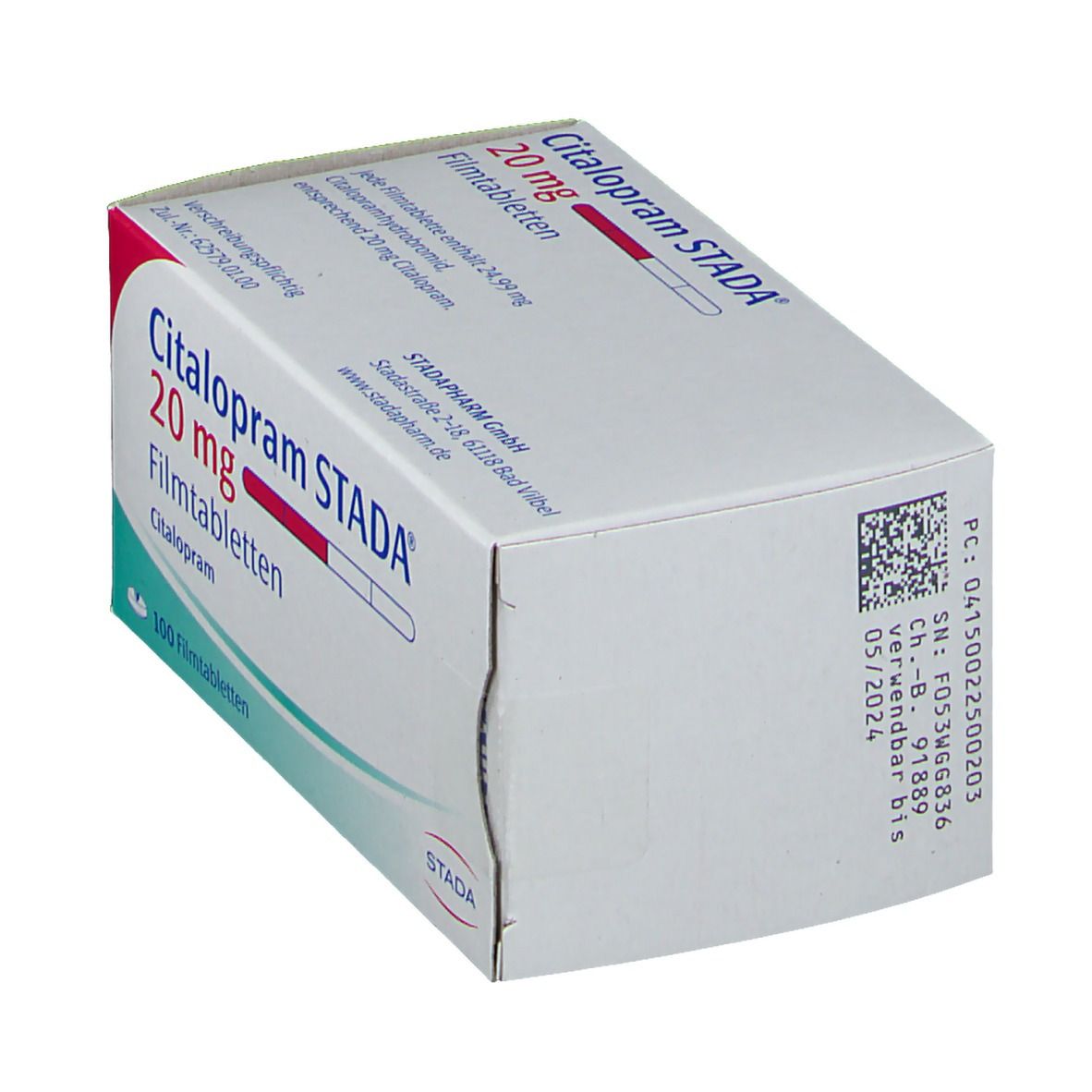 Citalopram Stada 20 mg Filmtabletten 100 St