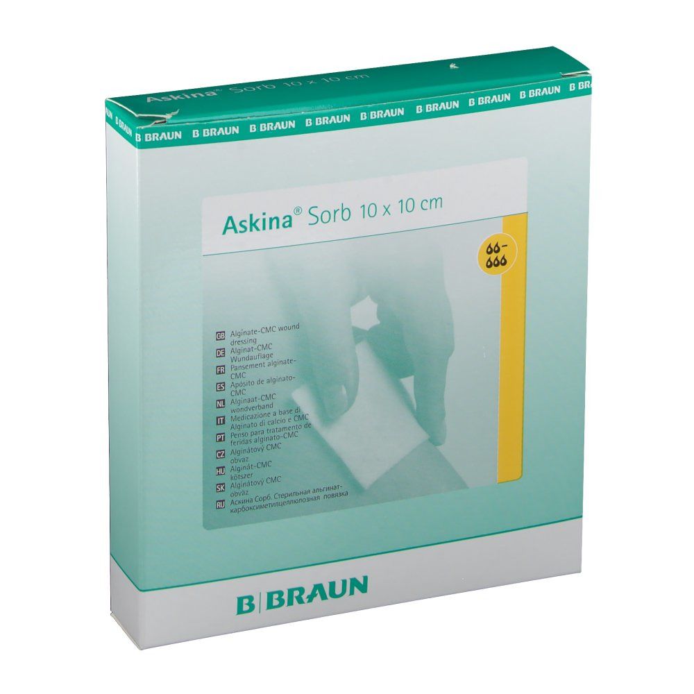 Askina® Sorb Pansement pour plaies 10 x 10 cm steril