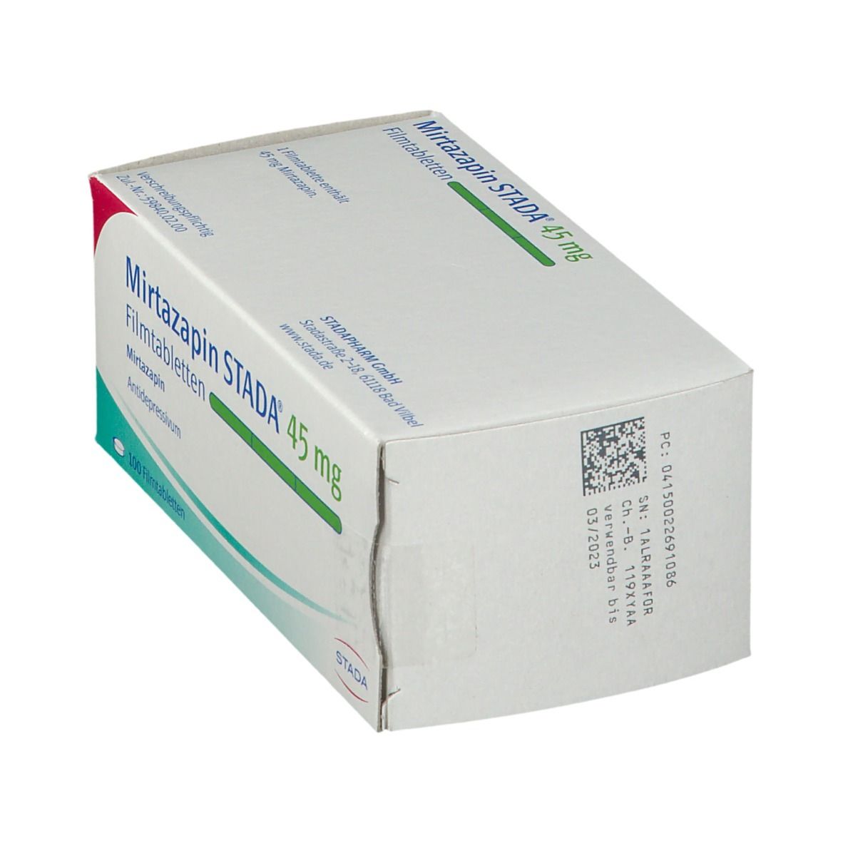 Mirtazapin Stada 45 mg Filmtabletten 100 St