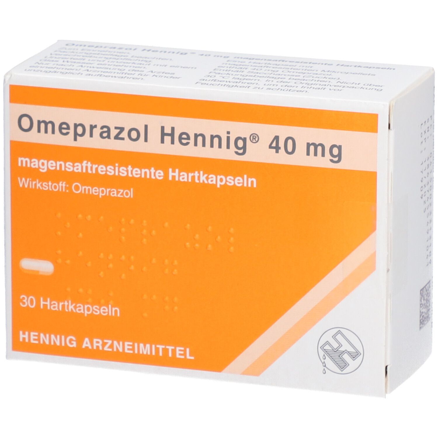 Omeprazol Hennig 40 mg magensaftres.Hartkaps. 30 St Kapseln magensaftresistent