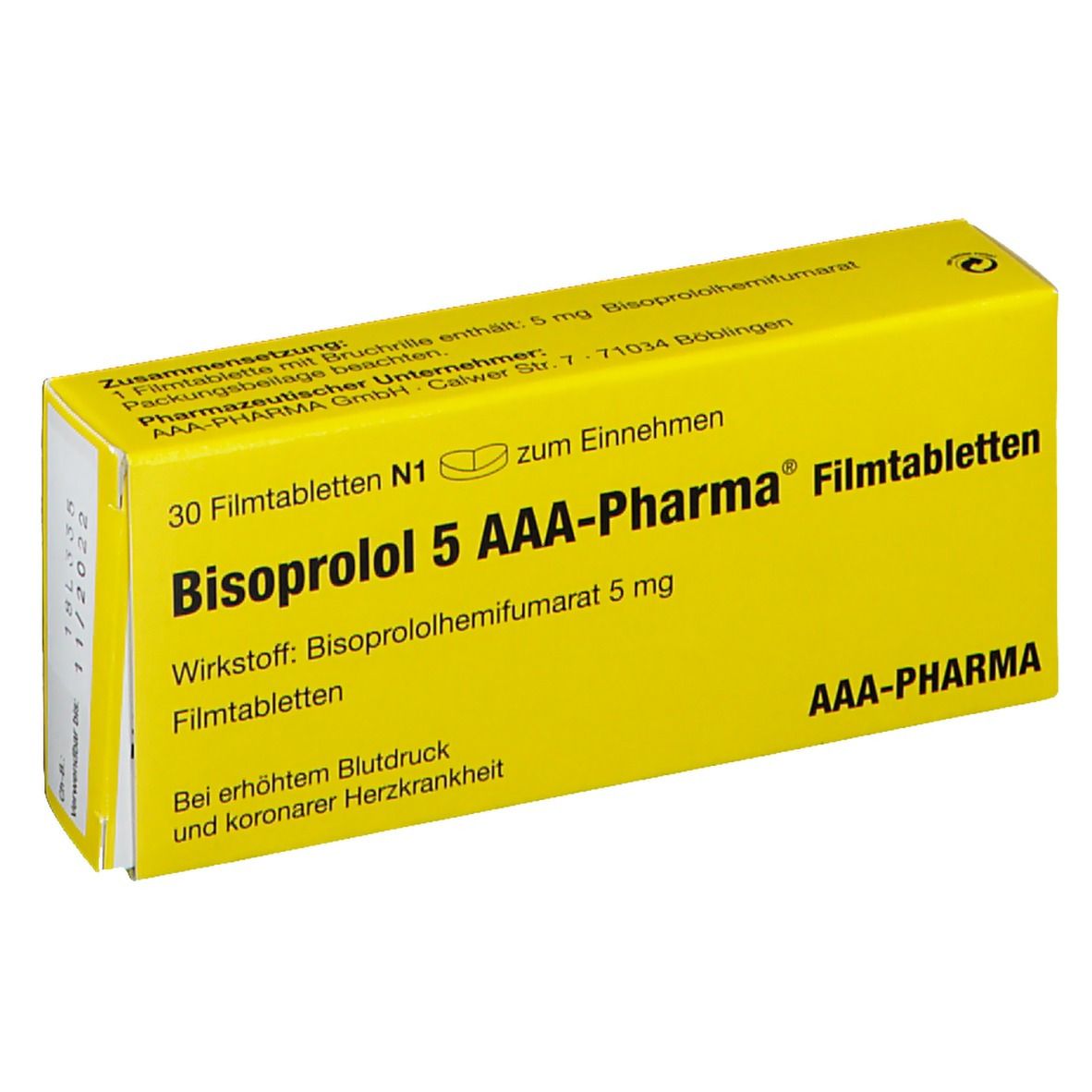 Bisoprolol 5 mg AAA-Pharma®