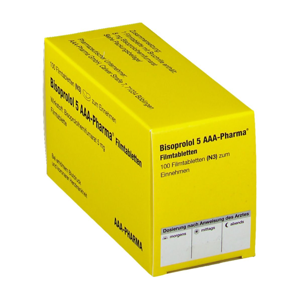 Bisoprolol 5 mg AAA-Pharma Filmtabletten 100 St