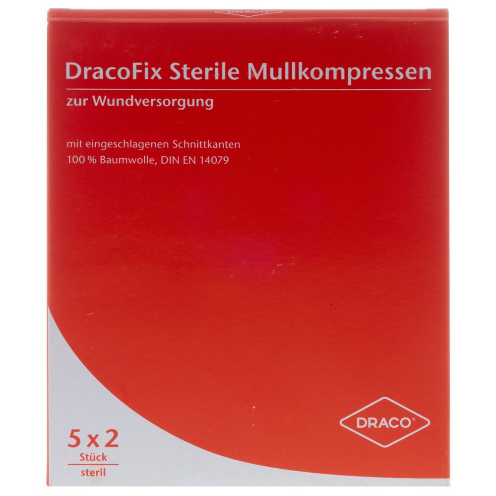 DracoFix Mullkompressen steril 8fach 5 x 5 cm