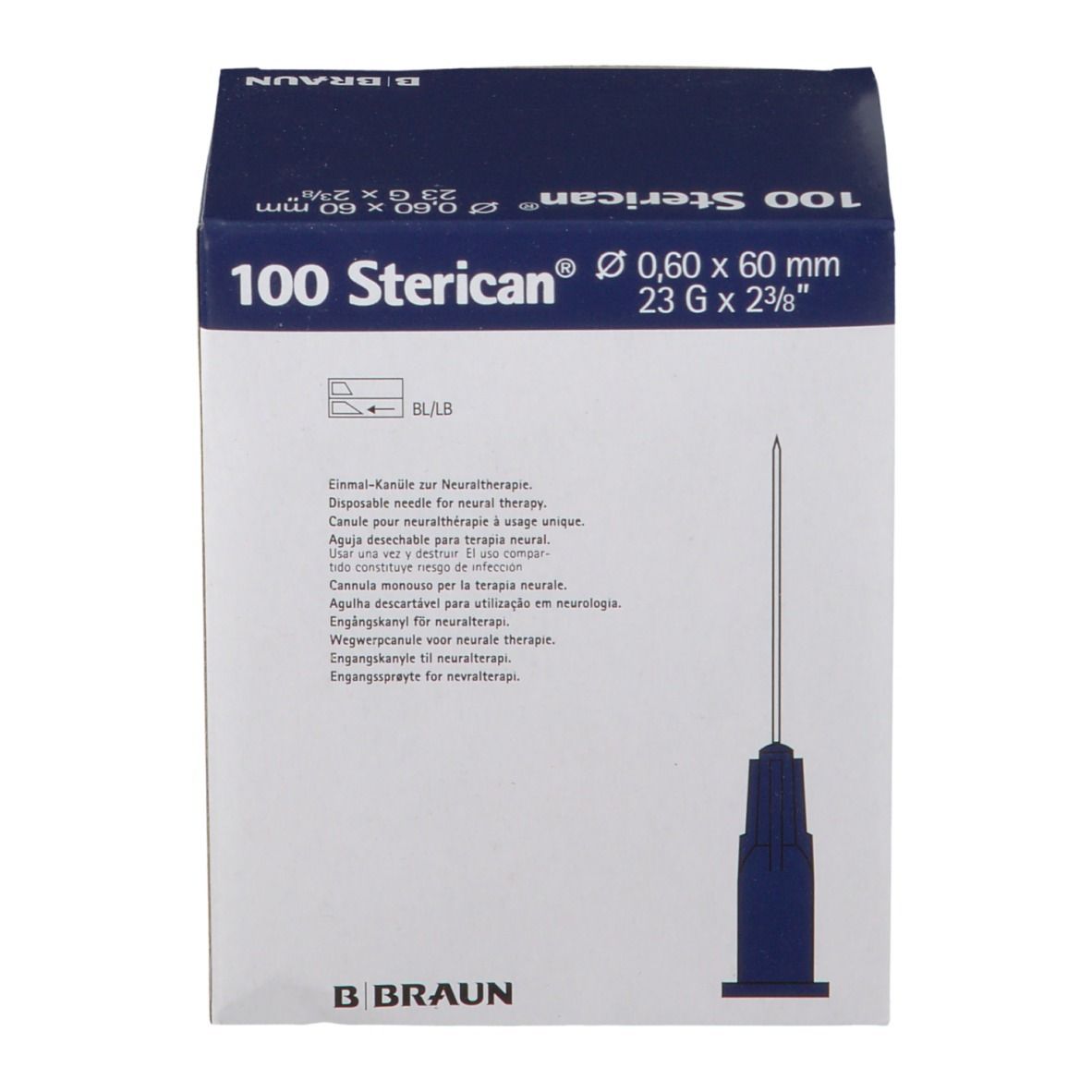 Sterican® zur Neuraltherapie G23 x 2 3/8 Zoll 0,6 x 60 mm blau