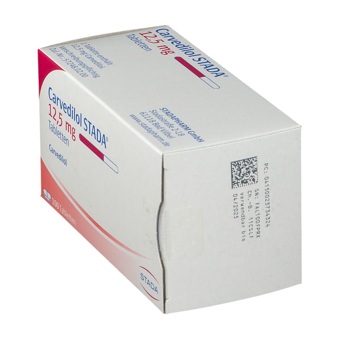 Carvedilol Stada 12,5 mg Tabletten 100 St