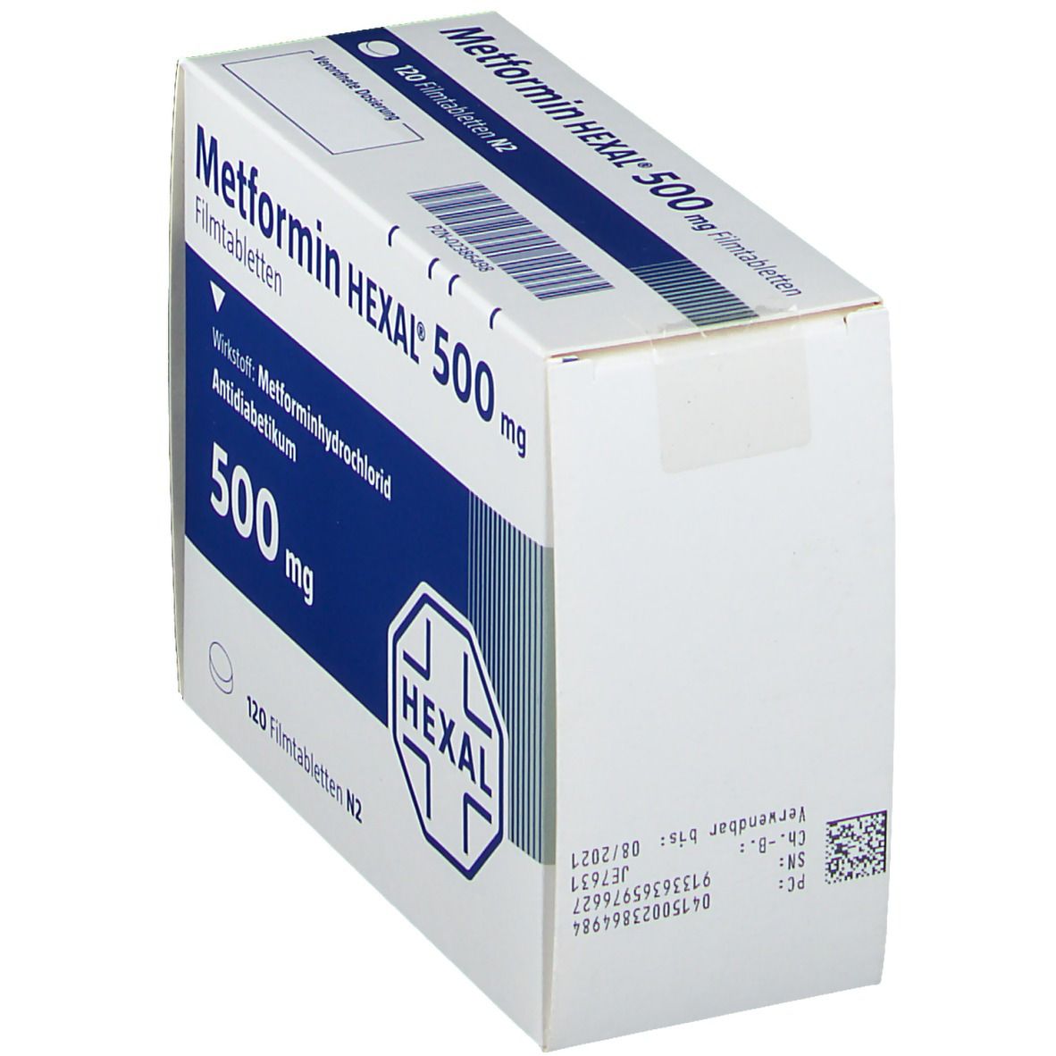 Metformin Hexal 500 mg Filmtabletten 120 St